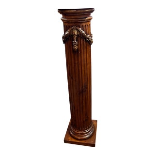 Late 20th Century Pine Fluted Column For Sale