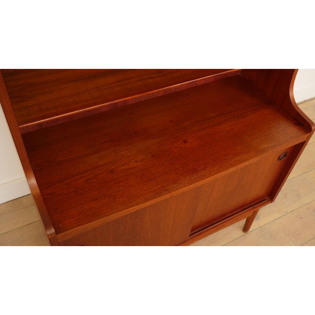 Vintage Highboard Shelf in Teak attributed to Johannes Sorth, 1965 For Sale - Image 9 of 13