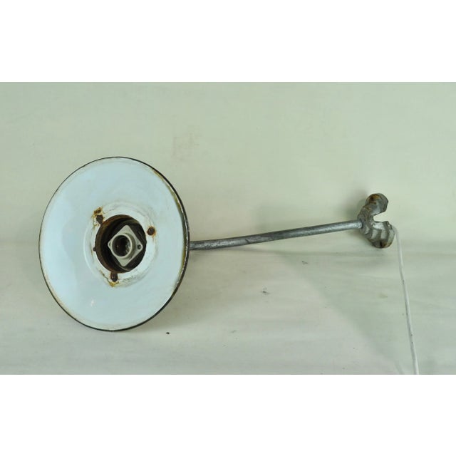 Vintage Enameled Metal Wall Light, 1940s For Sale - Image 6 of 9