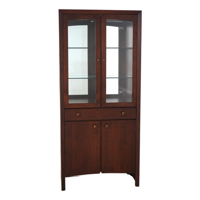 Stickley Cherry Highlands Display China Cabinet For Sale