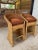 Tan Pair 1980’s Coastal Large Braid Rattan Bar Stools For Sale - Image 8 of 11