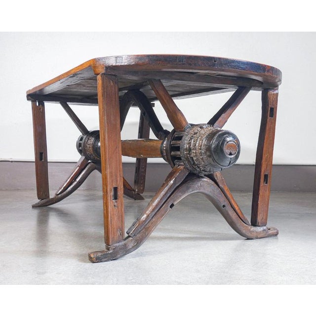 Rustic Handcrafted Wood Table For Sale - Image 13 of 18