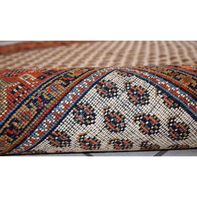 White 1980s Handmade Vintage Indian Seraband Style Rug 4' X 5.7' For Sale - Image 8 of 9