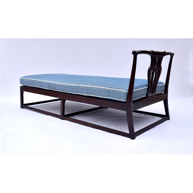 Chippendale Mahogany Daybed With Custom Upholstery, 20th Century For Sale - Image 12 of 14