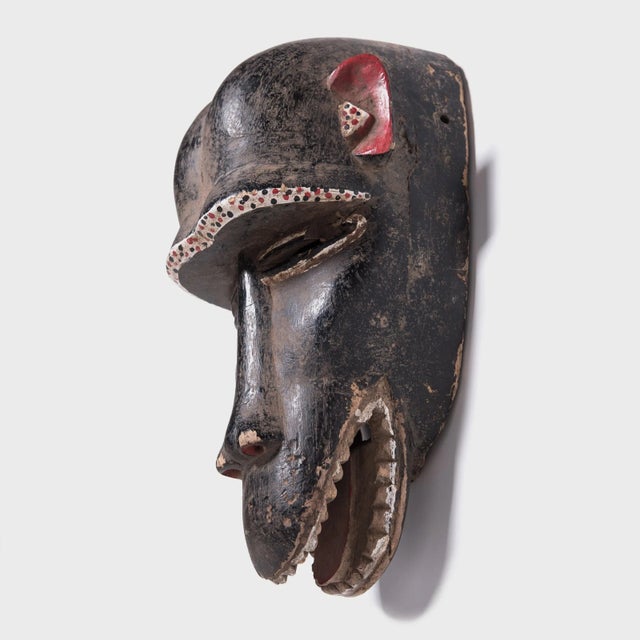 Tribal Vintage Baule Painted Monkey Mask For Sale - Image 3 of 6