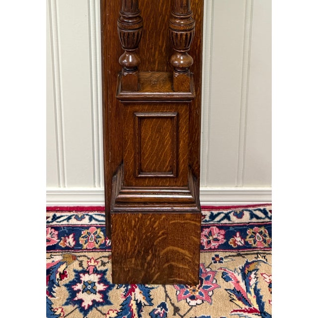 Antique English Fireplace Mantel Surround Renaissance Revival Oak c.1920s-30s For Sale - Image 14 of 18