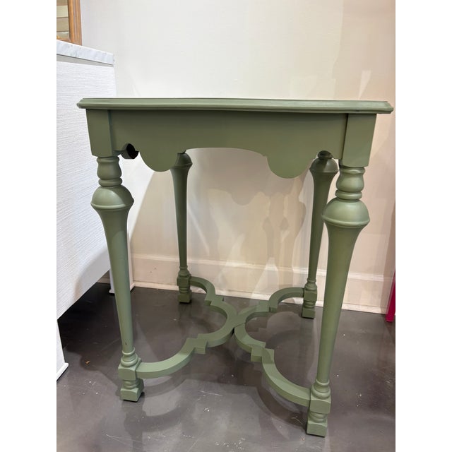 1930s Scalloped Green Table For Sale - Image 4 of 7