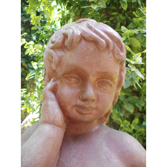 1980s Vintage Impruneta Terracotta Putti, 1980s, Set of 2 For Sale - Image 5 of 15