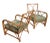 Mid-Century Modern Pr. Mid Century Bamboo Lounge Arm Chairs C. 1950's For Sale - Image 3 of 13