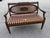 Vintage Regency Caned Mahogany Settee With Down Cushion For Sale - Image 9 of 12