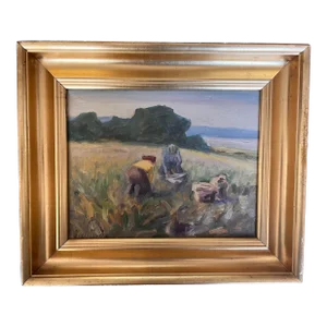 Oil Painting on Canvas of a Harvest Scene