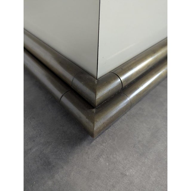 Brass Tubing and Laminate Coffee Table, 1980s For Sale - Image 5 of 6