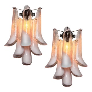 Italian Petal Murano Sconces, 1990s, Set of 2 For Sale