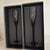 Rosenthal Pair of Vintage Rosenthal Studio Line Champagne Flutes Black Crown (with Boxes) For Sale - Image 4 of 5