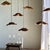 Small Wavy Leaf-Shaped Teak Pendant Light, 1980s For Sale - Image 4 of 18