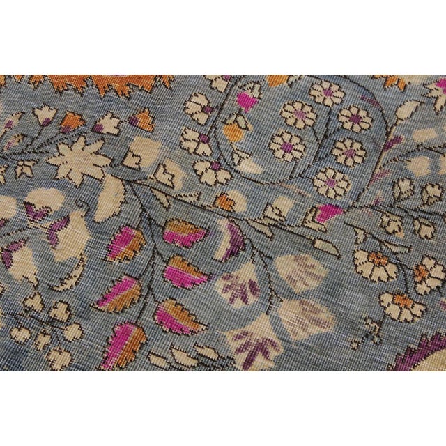 Textile Shabby Chic Vintage Gray/Purple Wool Rug - 9'6'' X 12'2'' For Sale - Image 7 of 10
