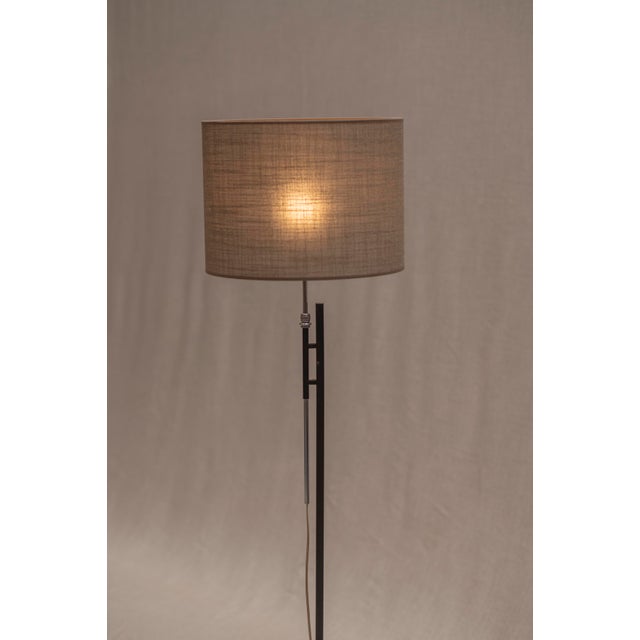 Metal Minimalist Dutch Floor Lamp in Metal and Chrome, 1960s For Sale - Image 7 of 9
