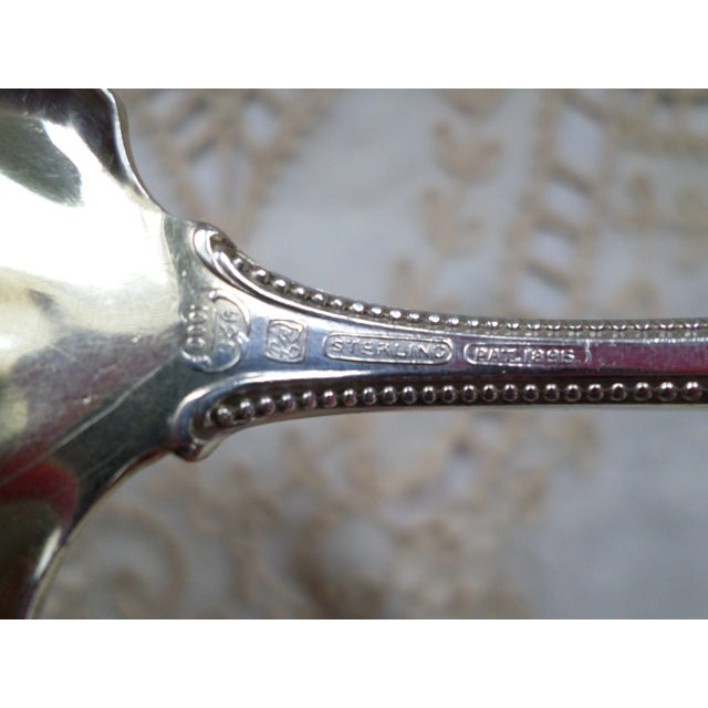 Metal Towle Sterling Silver "Old Colonial" Asparagus Fork W/ Bar Pierced For Sale - Image 7 of 8
