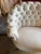 Linen 19th-Century French Napoleon III Tufted Curved Settee For Sale - Image 8 of 9