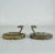 Gold Bronze Round Push and Pull Door Handles with Geometric Relief, Set of 2 For Sale - Image 8 of 13