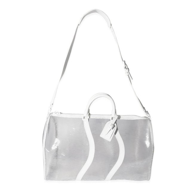 Louis Vuitton Clear Epi PVC Wavy Keepall Bandoulière 50 For Sale - Image 4 of 8