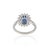 Ink Blue 3.73 Ct Cushion Cut Natural Sapphire & Diamond Halo 14k Gold Statement Ring Size 5.5 For Sale - Image 8 of 16