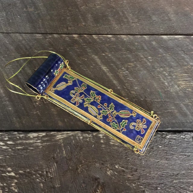 Vintage Russian Czar-Style Enameled Christmas Sled Ornament For Sale - Image 4 of 9