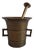 Antique Art Deco Brass Apothecary Mortar and Pestle, Former Czechoslovakia, 1930s, Set of 2 For Sale