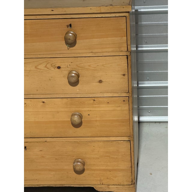 Tan Antique Pine Two Over Three Drawers - Chest of Drawers From England For Sale - Image 8 of 18