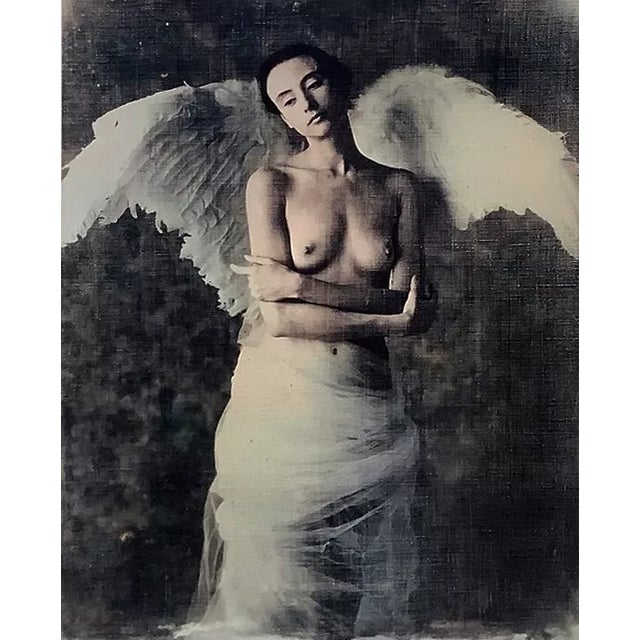 Aoi Tsutsumi (堤 あおい ) Japanese Nude with Wings Gelatin color print 11 5/8 x 9 1/2 in. Artist identified with pencil on...