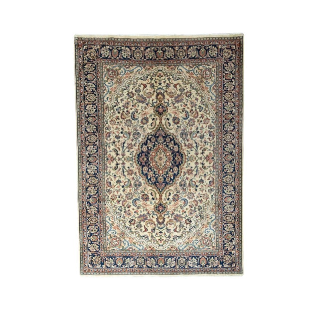 Hand-Knotted Sarough Oriental Rug in Cork Wool For Sale - Image 13 of 13