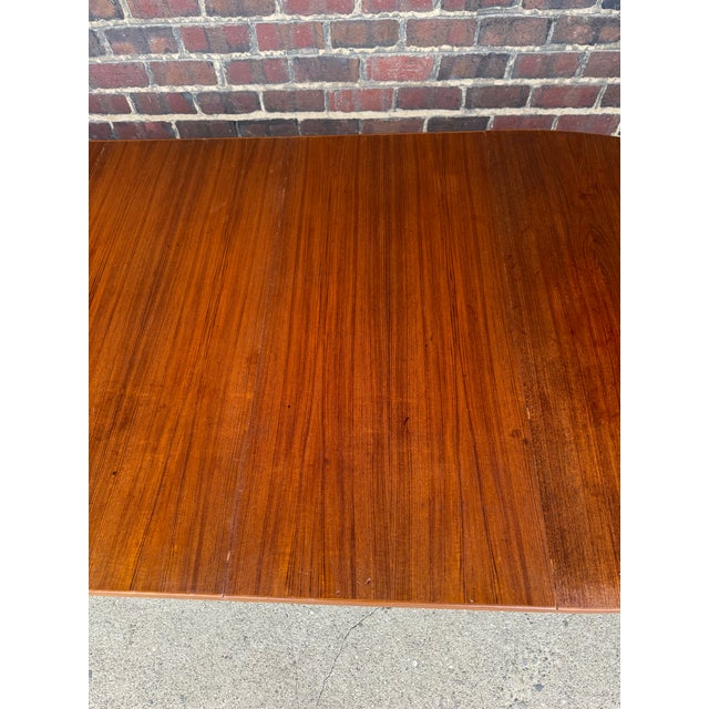Mid 20th Century Skovmand & Andersen for Moreddi Danish Expanding Dining Table With Four Leaves 6 Chairs For Sale - Image 5 of 12