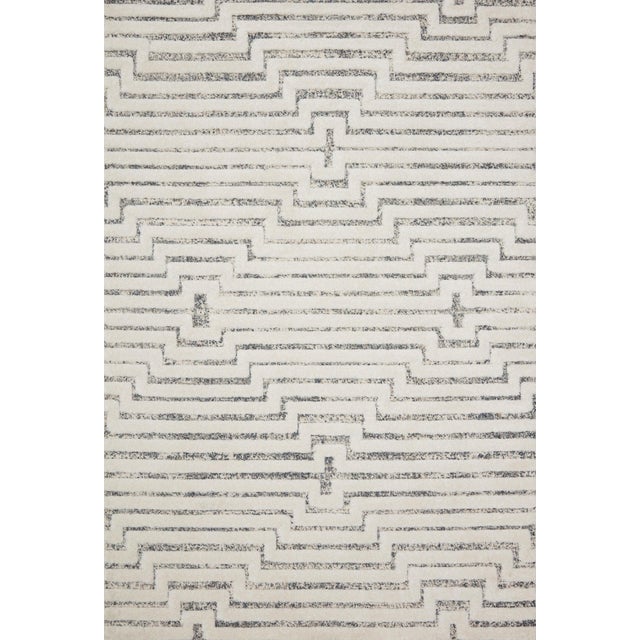 Sample - Loloi II Hagen Rug, White / Sky - 18" x 18" For Sale
