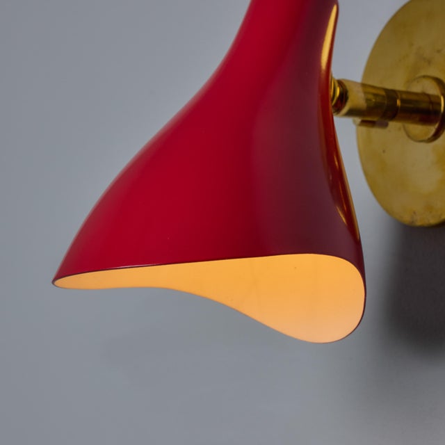 1950s Gino Sarfatti Model #10 Sconce for Arteluce for Red For Sale - Image 11 of 12