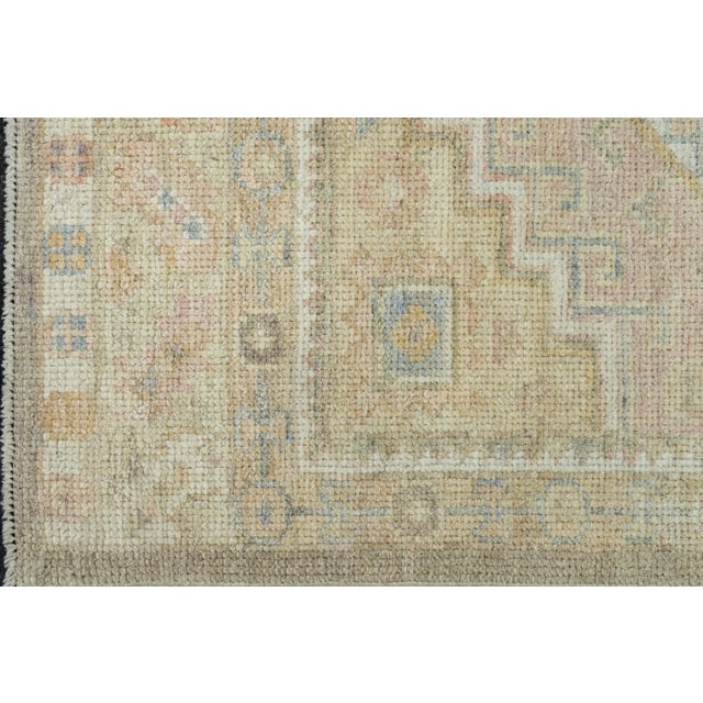Turkish Oushak Runner Rug 3'1" x 7'5" #17500 For Sale In Houston - Image 6 of 8