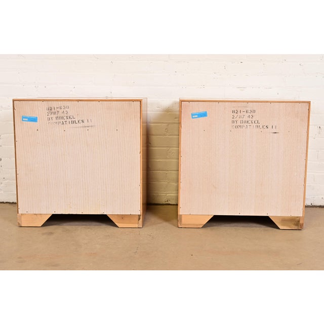 1980s Drexel Heritage Modern Art Deco Nightstands, Pair For Sale - Image 13 of 16