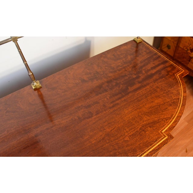 1890s Antique English Sheraton Mahogany Inlaid Server / Buffet For Sale - Image 12 of 12