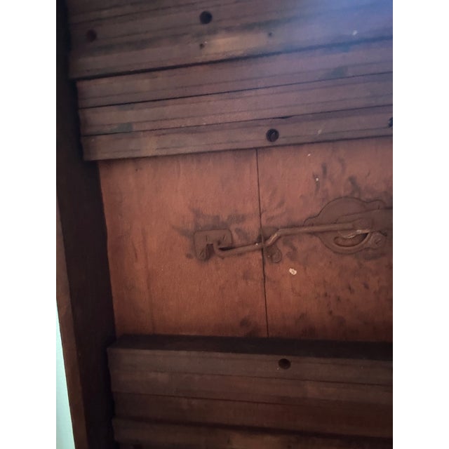 Vintage Writing Desk Table With Ornate Carved Floral Scrollwork. For Sale - Image 9 of 9