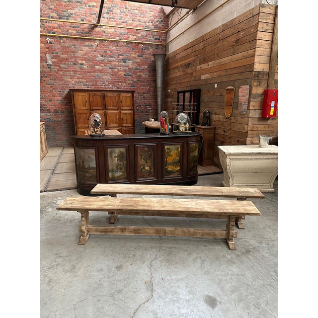 Oak Benches, Set of 2 For Sale - Image 3 of 9