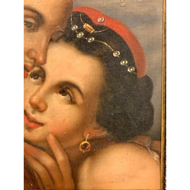 19th Century Near Old Master Romantic Portraits - a Pair For Sale - Image 4 of 10