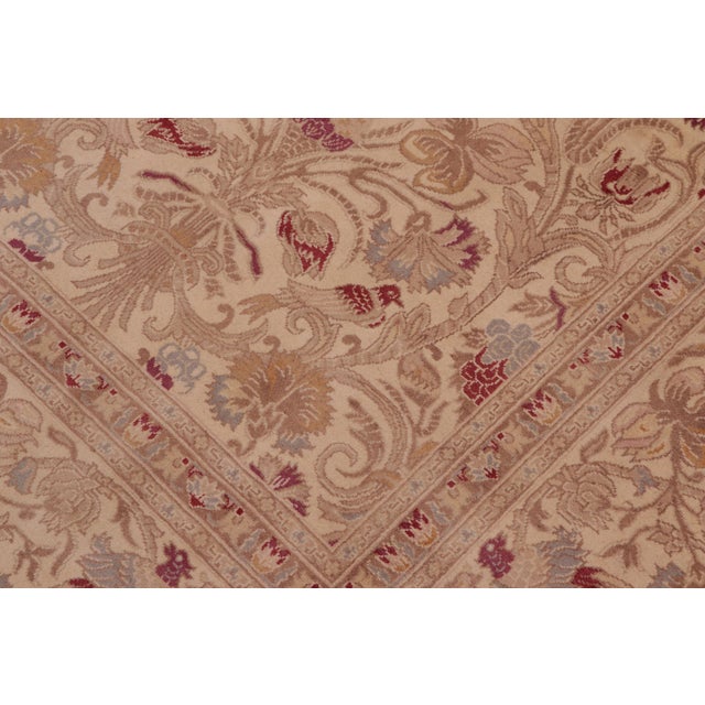 Renaissance Boho Chic 1900's Pak-Persian Beige/Red Wool Rug - 8'1'' X 10'0'' For Sale - Image 3 of 9