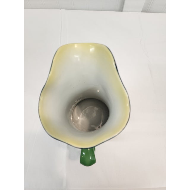 1960s Royal Bayreuth Green Hand Painted Equestrian Hunt Scene Pitcher For Sale In Seattle - Image 6 of 7