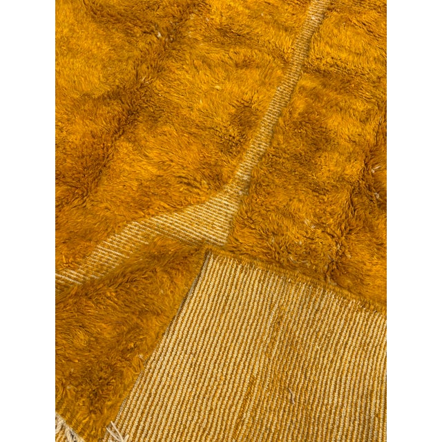 Golden Ochre Moroccan Mrirt Rug For Sale - Image 10 of 10