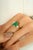 3.63 Carat Emerald Diamond 14k Gold Modern Engagement Ring Size 7 For Sale In New York - Image 6 of 11
