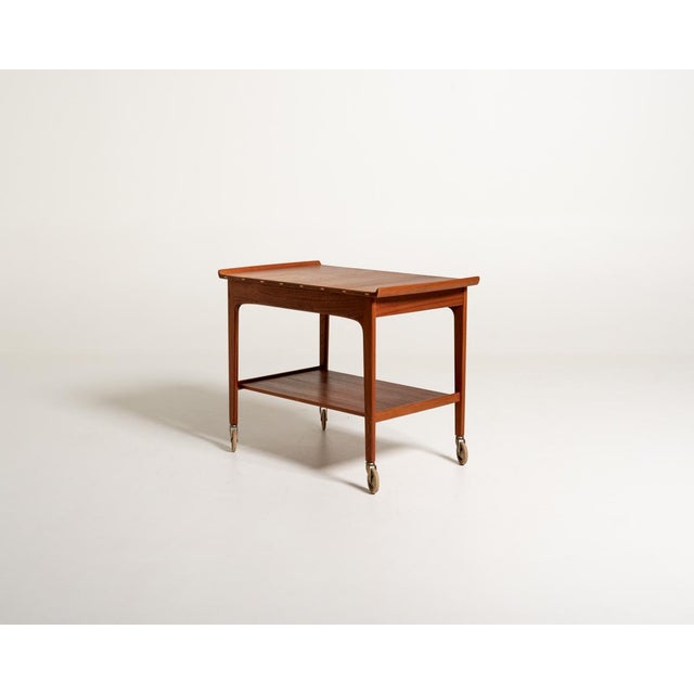 Teak Trolley by Yngvar Sandström for Seffle, 1950s For Sale - Image 9 of 9