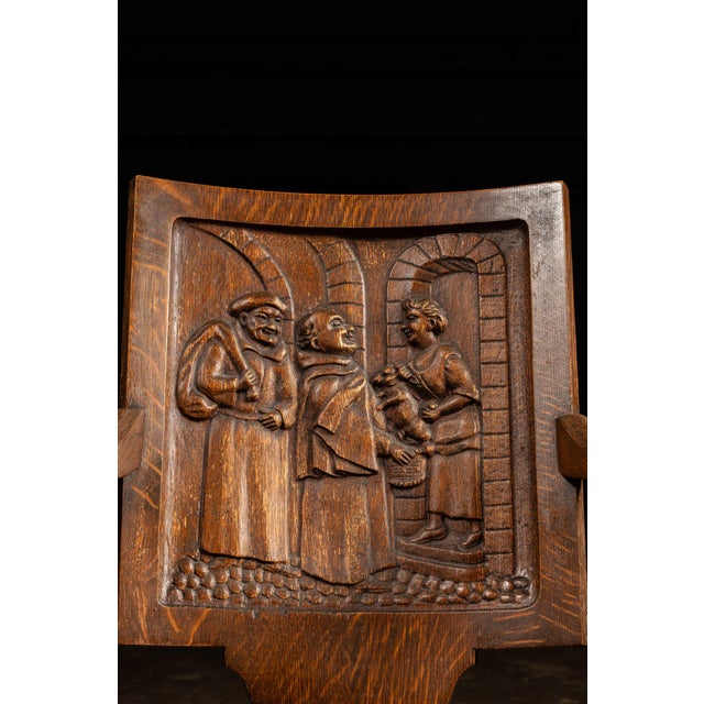 Early 20th Century Carved Oak Rocking Chair For Sale In Chicago - Image 6 of 10
