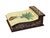 Distressed Leopard Print Pattern Green Plant Wood Lid Box For Sale - Image 4 of 7