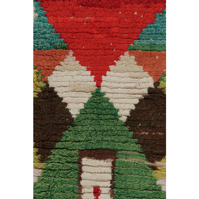 1950s Vintage Azilal Moroccan Runner in Polychromatic Geometric Patterns by Rug & Kilim For Sale - Image 5 of 7
