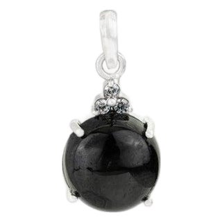 Classic Black Star Fine Jewelry Pendant With Zircons in 925 Silver For Sale