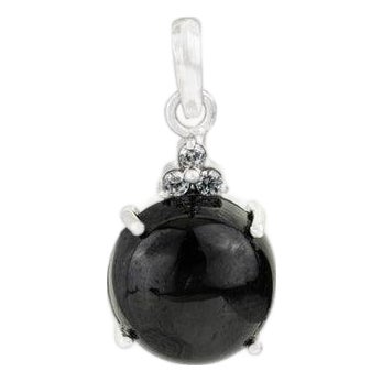 Classic Black Star Fine Jewelry Pendant With Zircons in 925 Silver For Sale